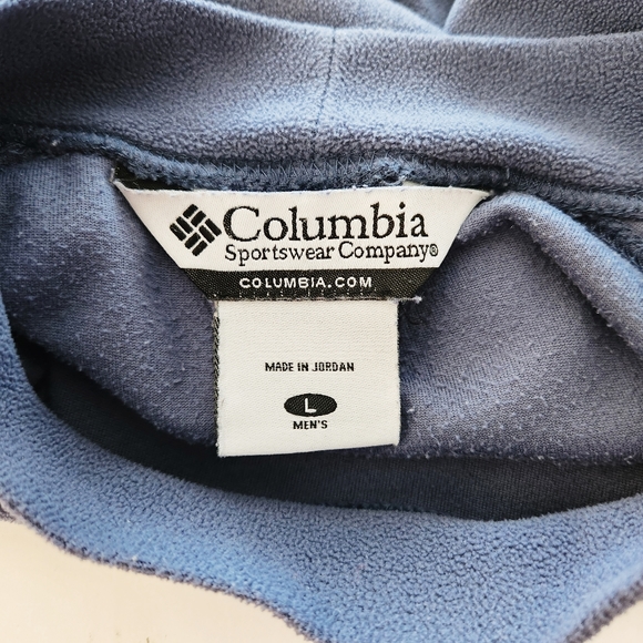 Columbia Men's Blue Long Sleeve Lightweight Fleece Large - Picture 2 of 6
